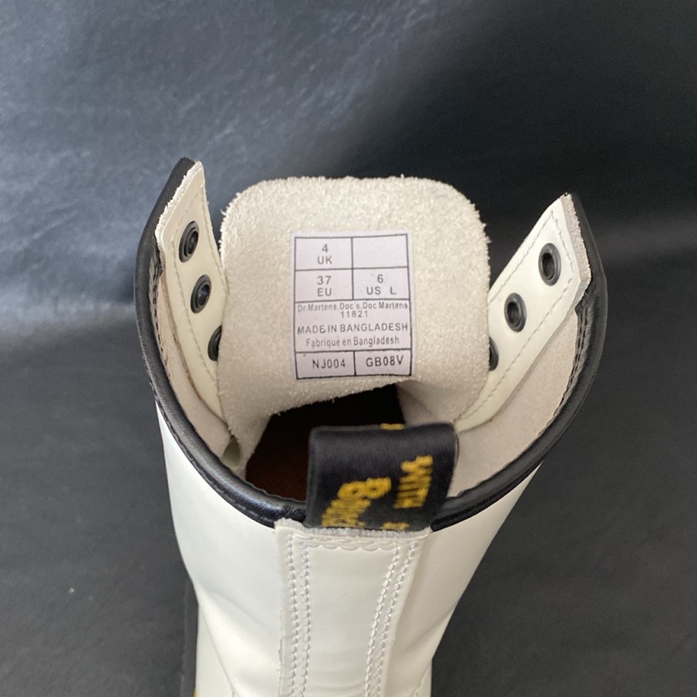 Dr. Martens White Leather Boots - Picture 5 of 8